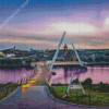 The Peace Bridge At Sunset Diamond Painting