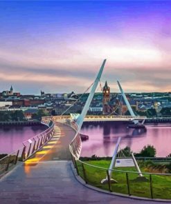 The Peace Bridge At Sunset Diamond Painting