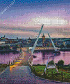 The Peace Bridge At Sunset Diamond Painting