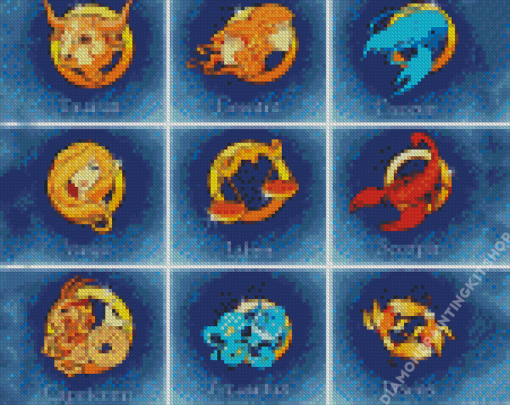 The Twelve Zodiac Signs Diamond Painting