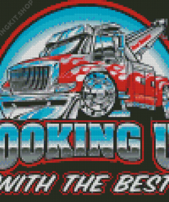 Tow Truck Poster Diamond Painting