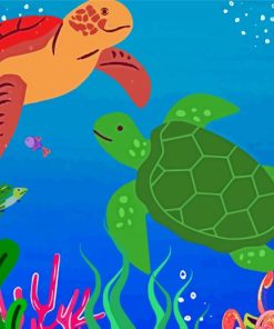 Turtle Scenery Diamond Painting