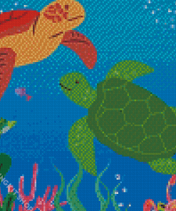 Turtle Scenery Diamond Painting