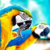 Two Parrots In Jungle Green With Blue Diamond Painting