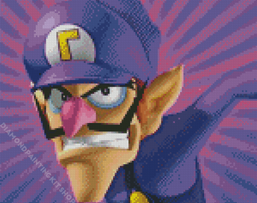 Waluigi Mario Character Diamond Painting