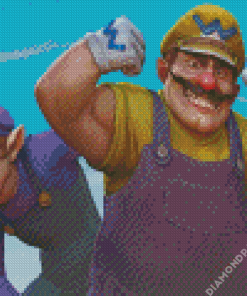 Wario Cartoon Diamond Painting