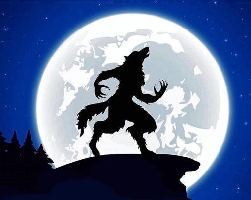 Werewolf Silhouette Diamond Painting