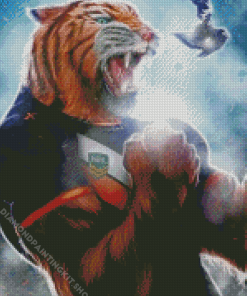 Wests Tigers NRL Logo Art Diamond Painting