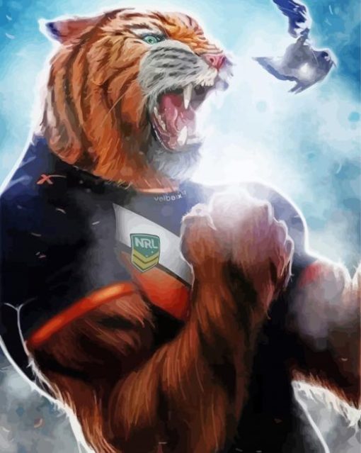 Wests Tigers NRL Logo Art Diamond Painting