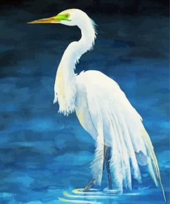 White Egret Bird Diamond Painting