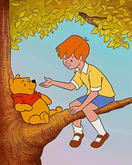 Winnie The Bear And Christopher Robin Diamond Painting