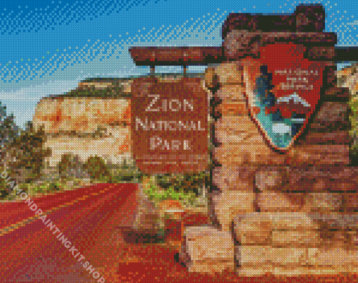 Zion National Park Landscape Diamond Painting