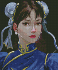 Aesthetic Chun Li Warrior Diamond Painting