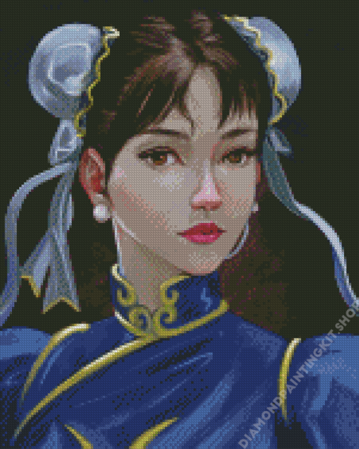 Aesthetic Chun Li Warrior Diamond Painting