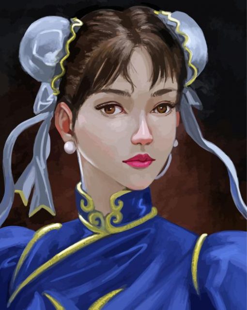 Aesthetic Chun Li Warrior Diamond Painting