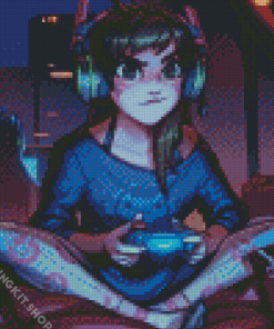 Aesthetic Gamer Girl Diamond Painting