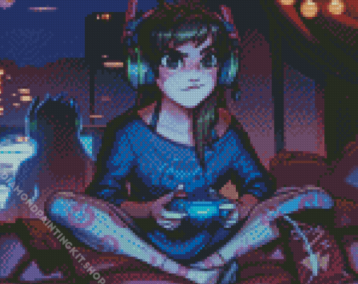 Aesthetic Gamer Girl Diamond Painting