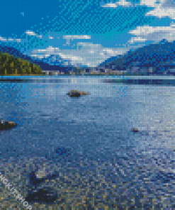 Aesthetic Lake Saint Moritz Diamond Painting