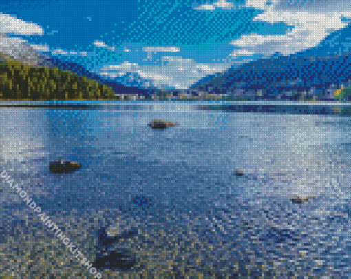 Aesthetic Lake Saint Moritz Diamond Painting