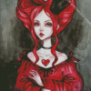 Aesthetic Queen Of Hearts Diamond Painting