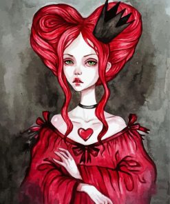 Aesthetic Queen Of Hearts Diamond Painting