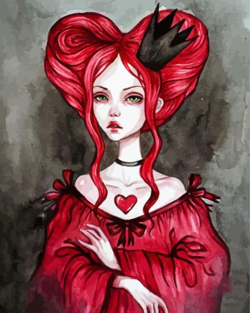 Aesthetic Queen Of Hearts Diamond Painting