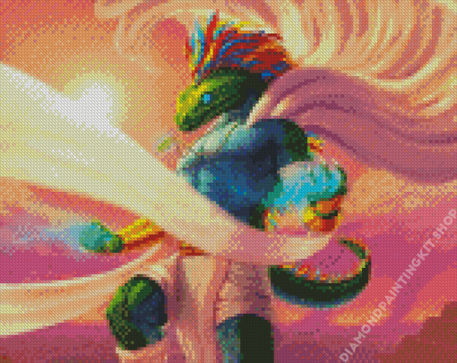 Aesthetic Quetzalcoatl Diamond Painting