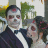 Aesthetic Sugar Skull Wedding Couple Diamond Painting