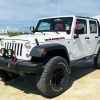 Aesthetic White Jeep Jku Diamond Painting