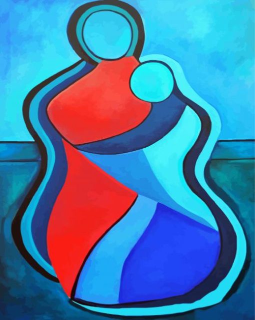 Aesthetic Abstract Mother And Son Diamond Painting