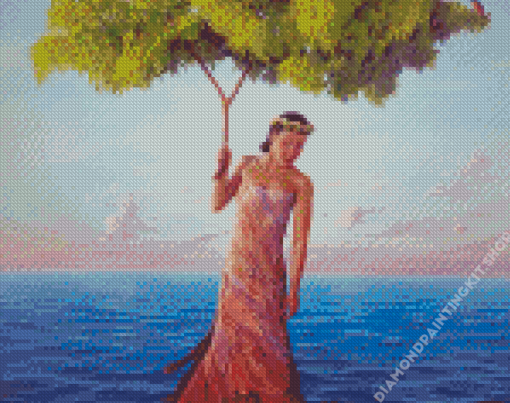 Aesthetic Beautiful Female Tree Diamond Painting