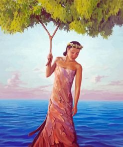 Aesthetic Beautiful Female Tree Diamond Painting