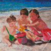 Aesthetic Children On Beach Diamond Painting