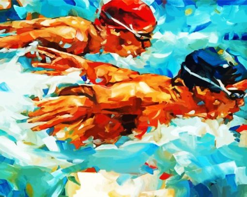 Aesthetic Swimmers Diamond Painting