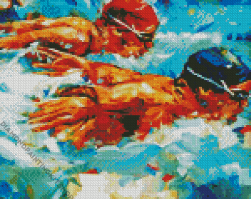 Aesthetic Swimmers Diamond Painting