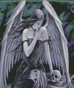 Angel Gothic Girl Skull Diamond Painting