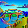 Beautiful Abstract Colorful Bridge Diamond Painting