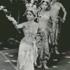 Black And White Apsara Dancers Diamond Painting