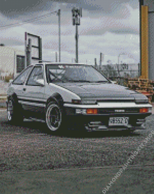 Black And White Toyota AE86 Diamond Painting