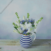 Blue And White Lilies In Jug Diamond Painting