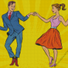 Classy Dancers Pop Art Diamond Painting