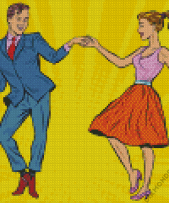 Classy Dancers Pop Art Diamond Painting