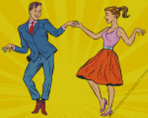 Classy Dancers Pop Art Diamond Painting