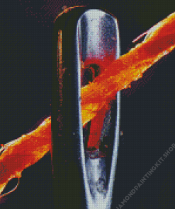 Close Up Needle And Thread Diamond Painting