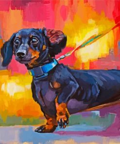 Colorful Dachshund Dog Diamond Painting