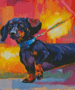 Colorful Dachshund Dog Diamond Painting