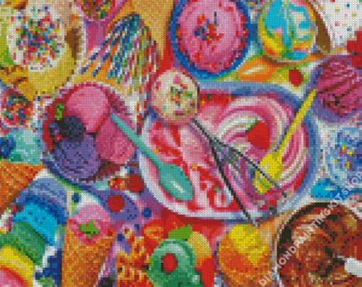 Colorful Ice Cream Diamond Painting