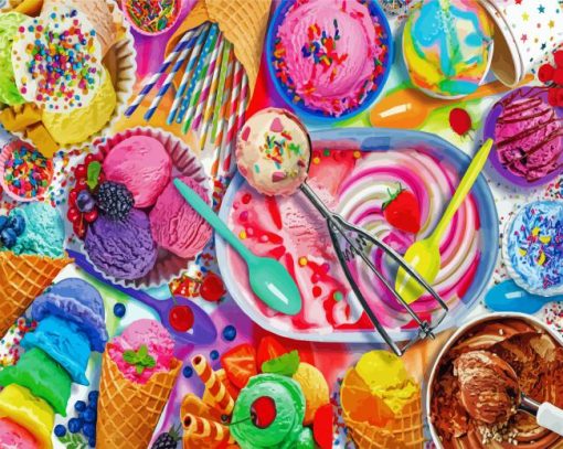 Colorful Ice Cream Diamond Painting