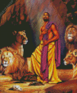 Cool Daniel In The Lions Den Diamond Painting