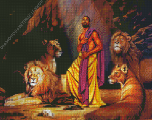 Cool Daniel In The Lions Den Diamond Painting